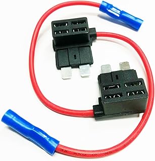 Juliyeh 2x Add-A-Circuit Fuse Tap Piggy-Back Standard Blade Fuse Holder ATO ATC 12v 24v
