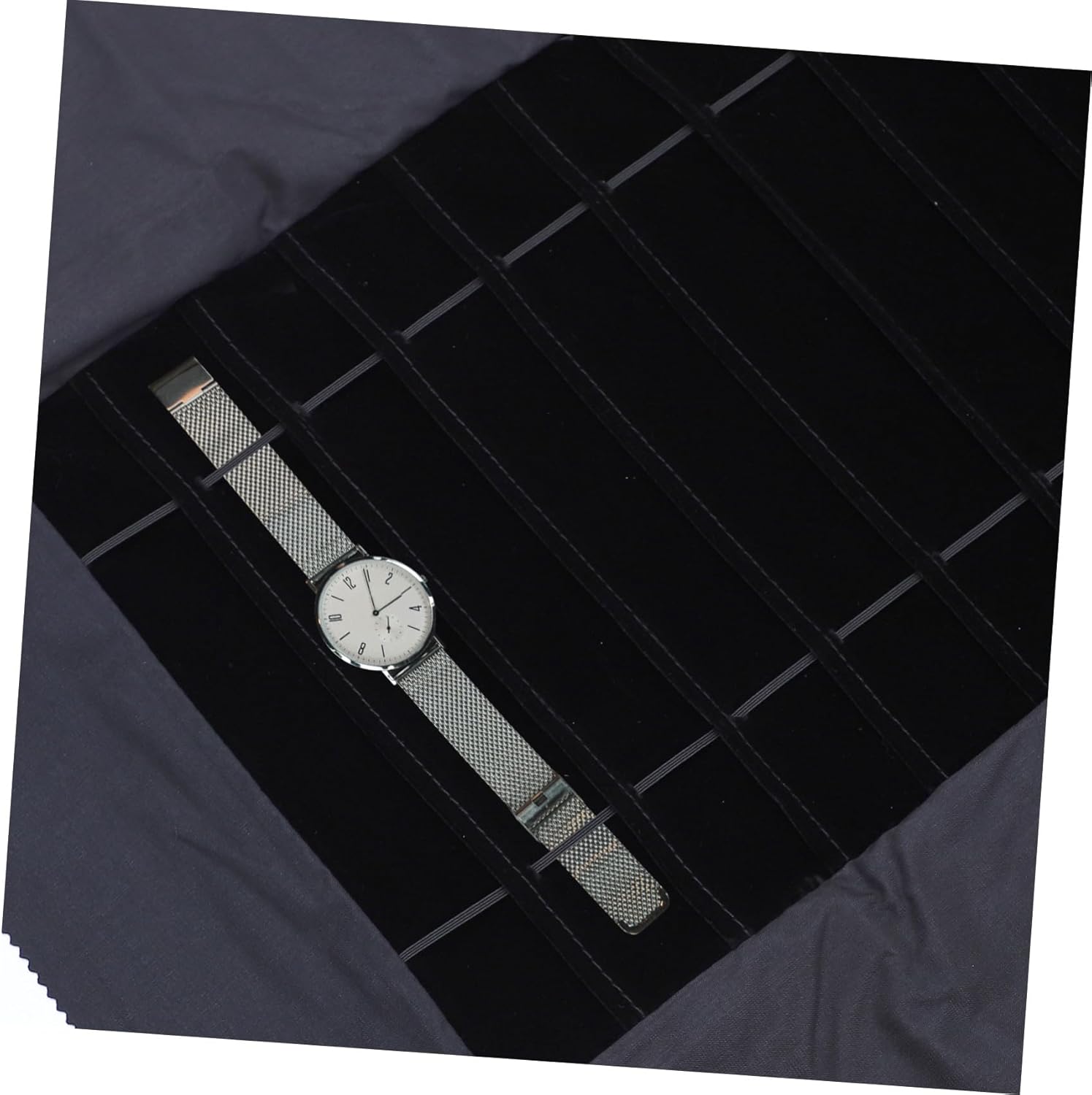 Gatuida Chic Watch Storage Bag Slots Jewelry Box Portable Organizer Roll Watch Holder for Travel