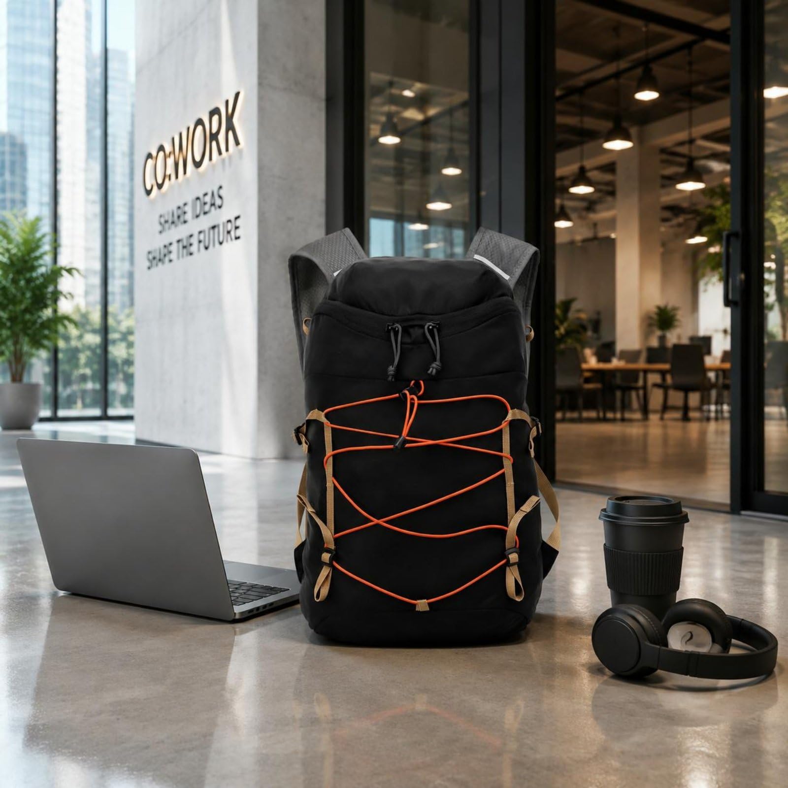 Baoblaze Zaino da Trekking Zaino Zainetto Borsa Rucksack con Chiusura a Coulisse Rapida Spallacci Imbottiti Cinghie per Compressione Struttura Morbida