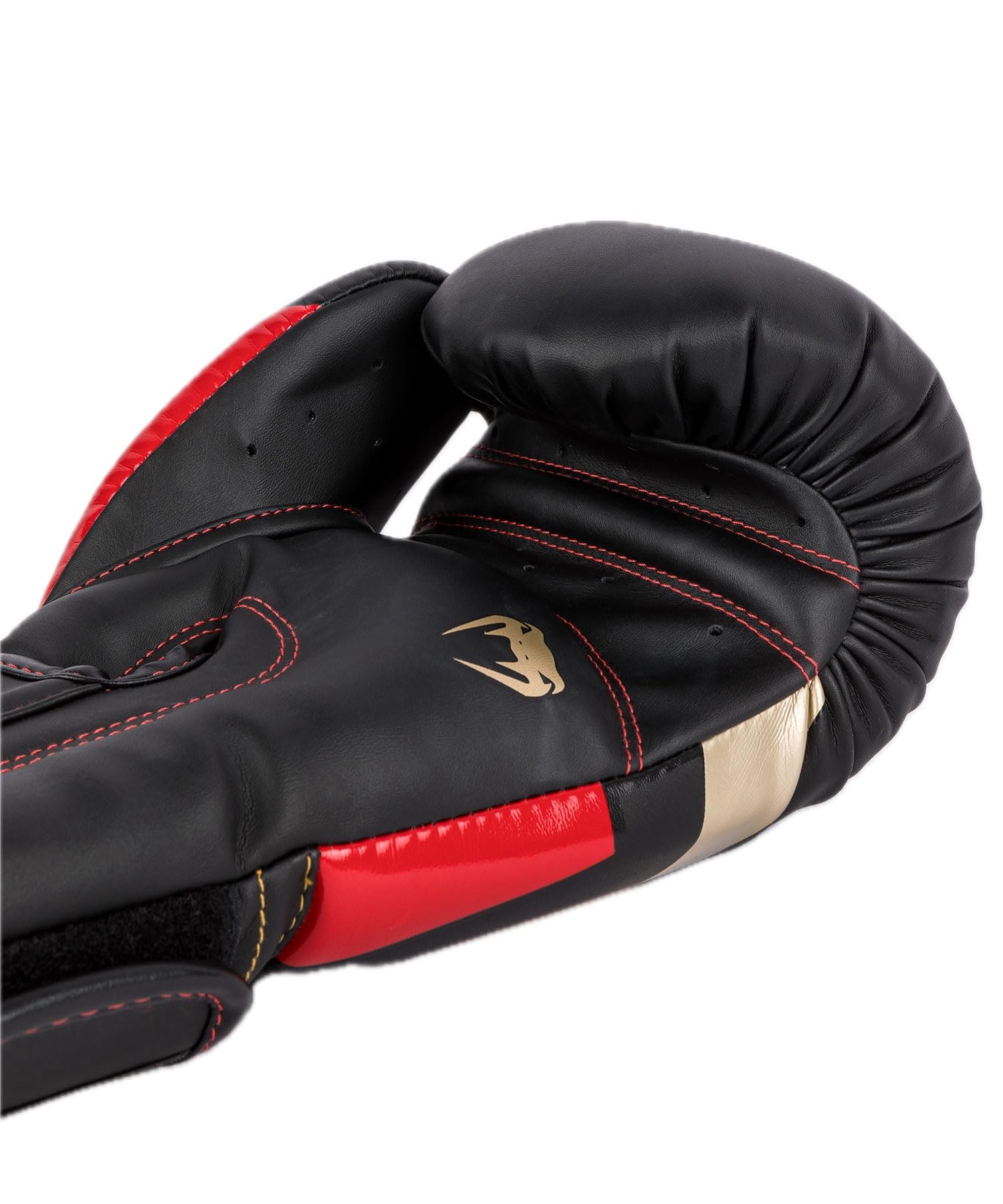 Buy Venum Elite Boxing Gloves - Black/Gold/Red Online at Low