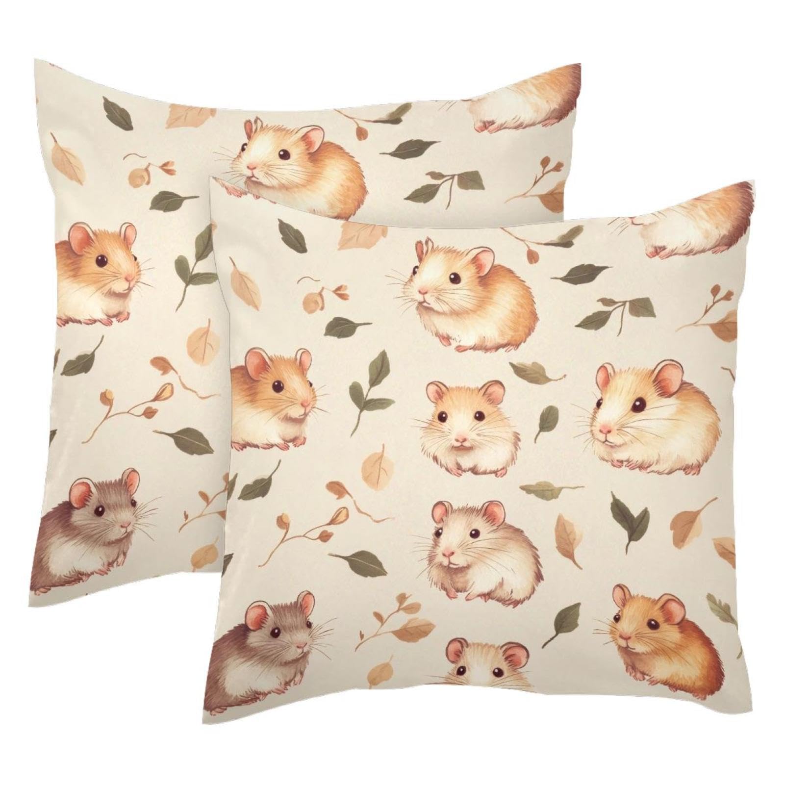 Housses de coussin motif hamster velours pour creer un coin lecture cosy