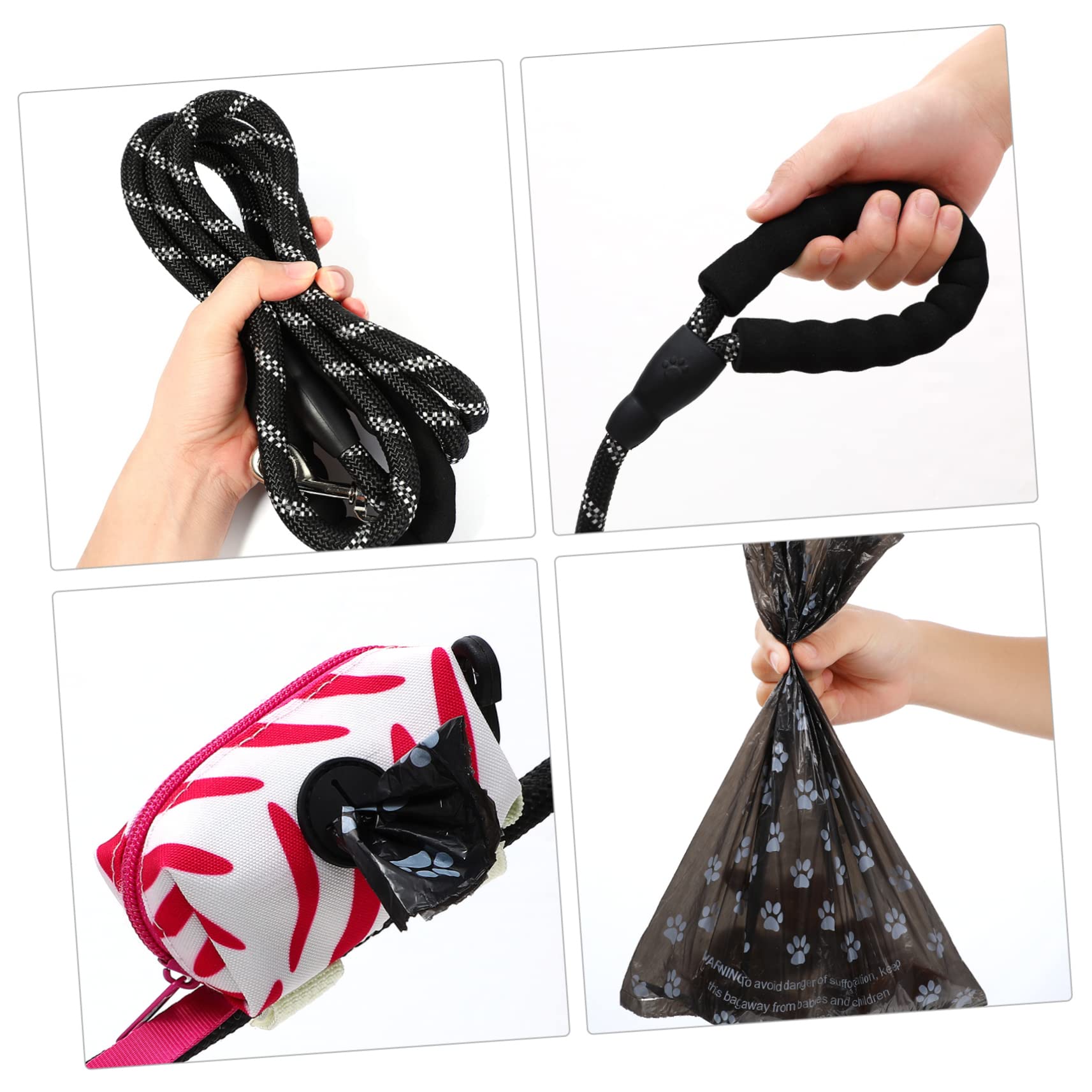 COLLBATH Hundeleine Für Nylon-Leine Mit Beutelspender Für Hundekotbeutel Für Kleine Und Mittelgroße Hunde Draußen