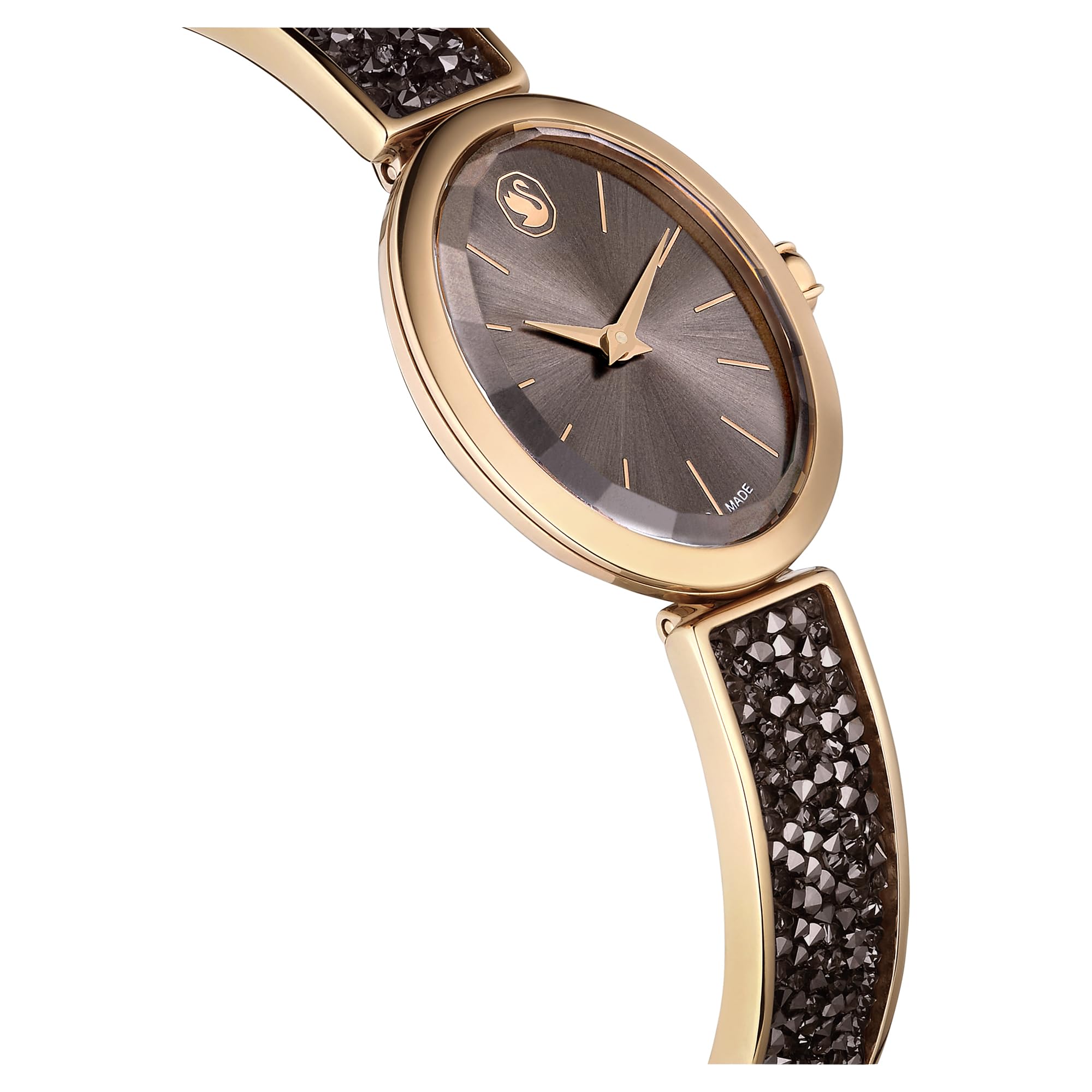 Swarovski Crystal Rock Oval Watch, Swiss Made, Crystal Bracelet
