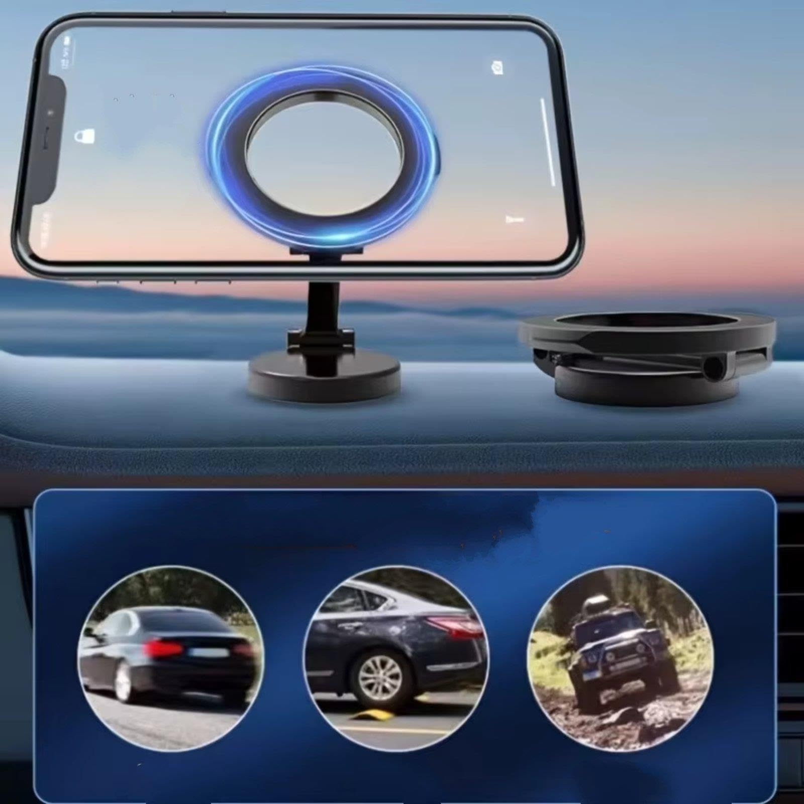 Panel De Navegación Magnético Plegable Rotación 360 ​​grados