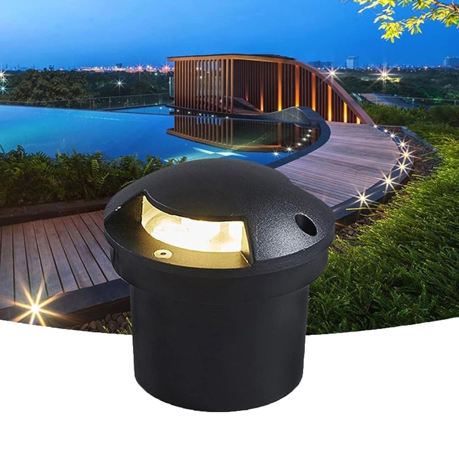 Lampa krajobrazowa LED, wodoodporna lampa krajobrazowa LED, 12 W, do zabudowy podłogowej, dwustronne oświetlenie ścieżki, zewnętrzne reflektory IP65, niskie napięcie AC85-265 V, projektor typu