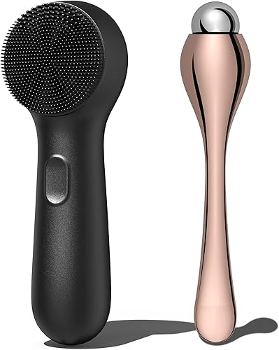 NågraCoola CLIE - Limpiador facial de silicona, cepillo de limpieza facial, recargable, impermeable, cepillo para limpieza profunda, exfoliación,