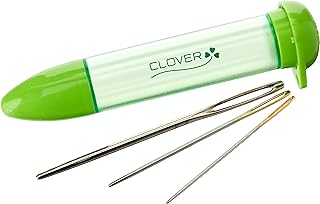 Clover Chibi darning Needles, 6.2" Height x 2.1" Length x 0.8" Width, Blue/White