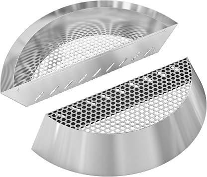 onlyfire Half Moon Stainless Steel Charcoal Basket with Water Reservoir