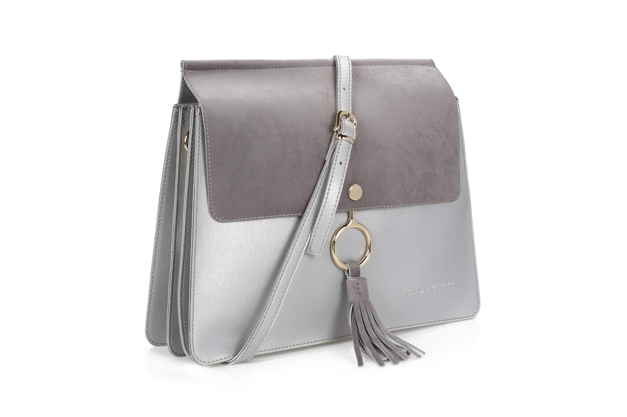 Beverly Hills Polo Club Saddle Bag For Women Silver Desertcart