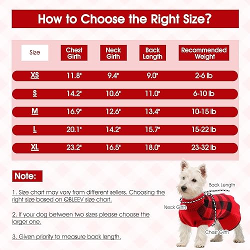 Miniatura 5 de QBLEEV Vestido de suéter para perro pequeño, suéteres de punto para cachorros, suéteres para mascotas con agujero para la correa, suéteres cálidos