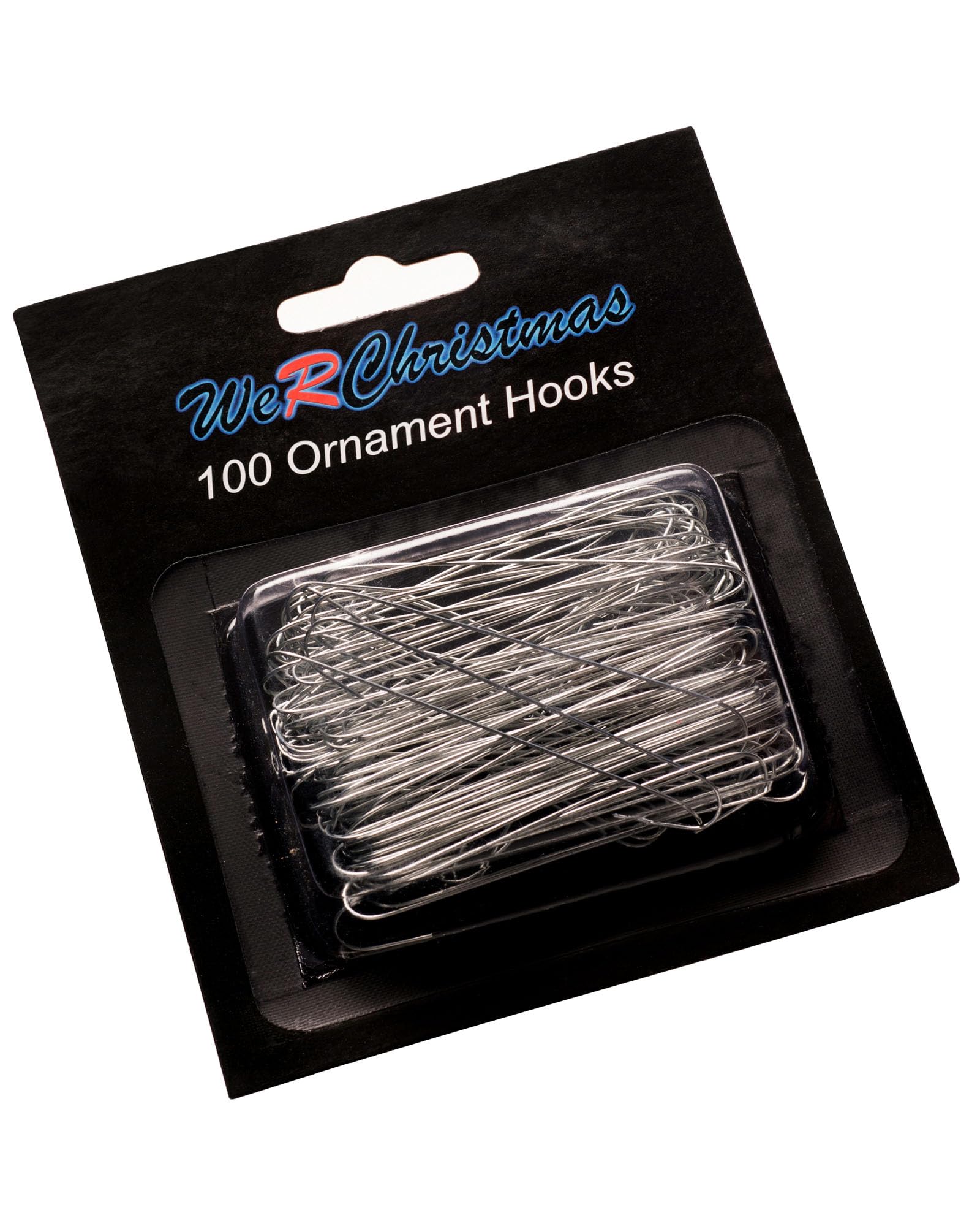 WeRChristmas Ornament Hooks, Silver, Pack of 100, 6 cm