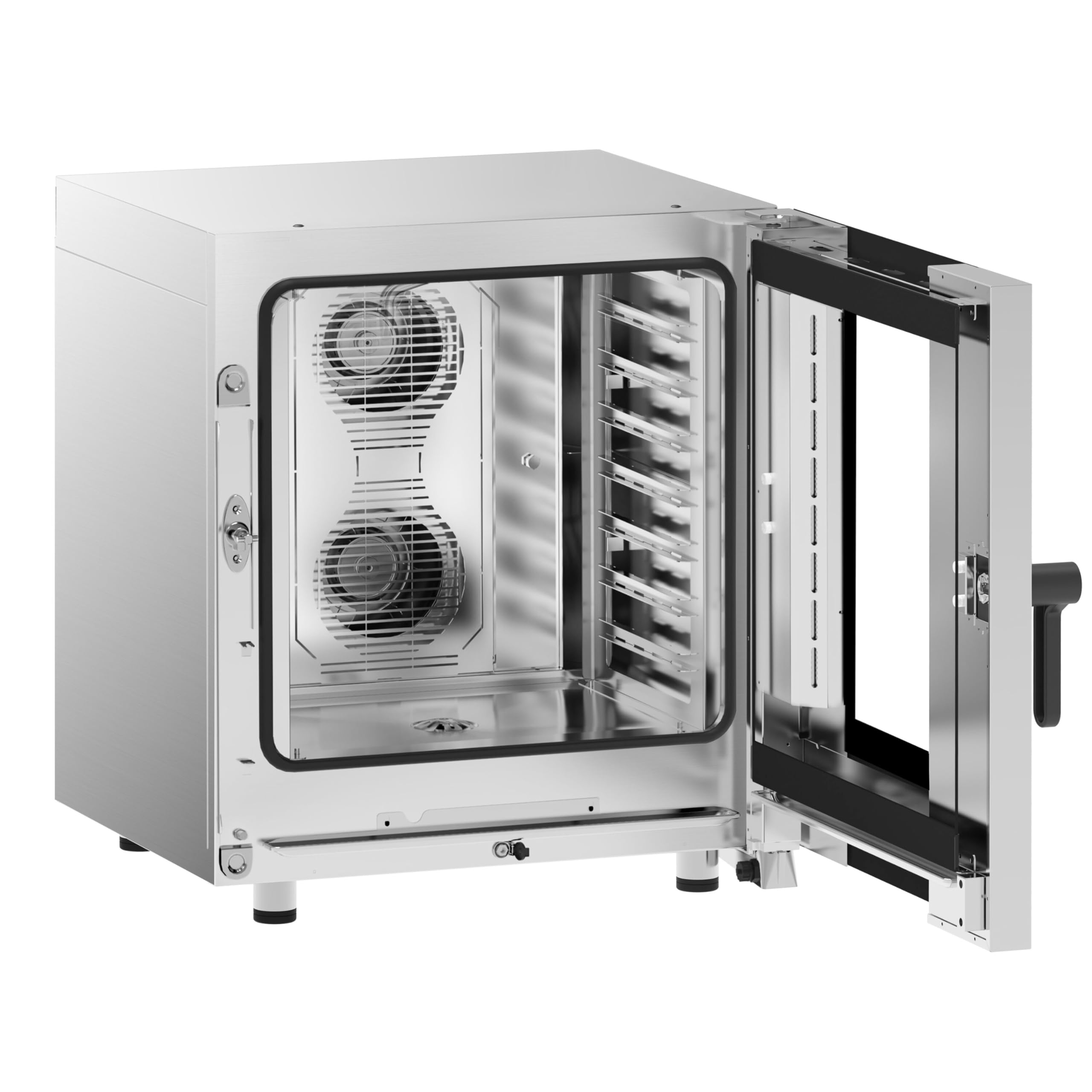 GGM Gastro Kombidämpfer Digital 7x GN 1/1 | Ideal für Dauereinsatz, zeitsparende Reinigung durch abgerundete Ecken, intuitive Bedienung, hohe Präzision