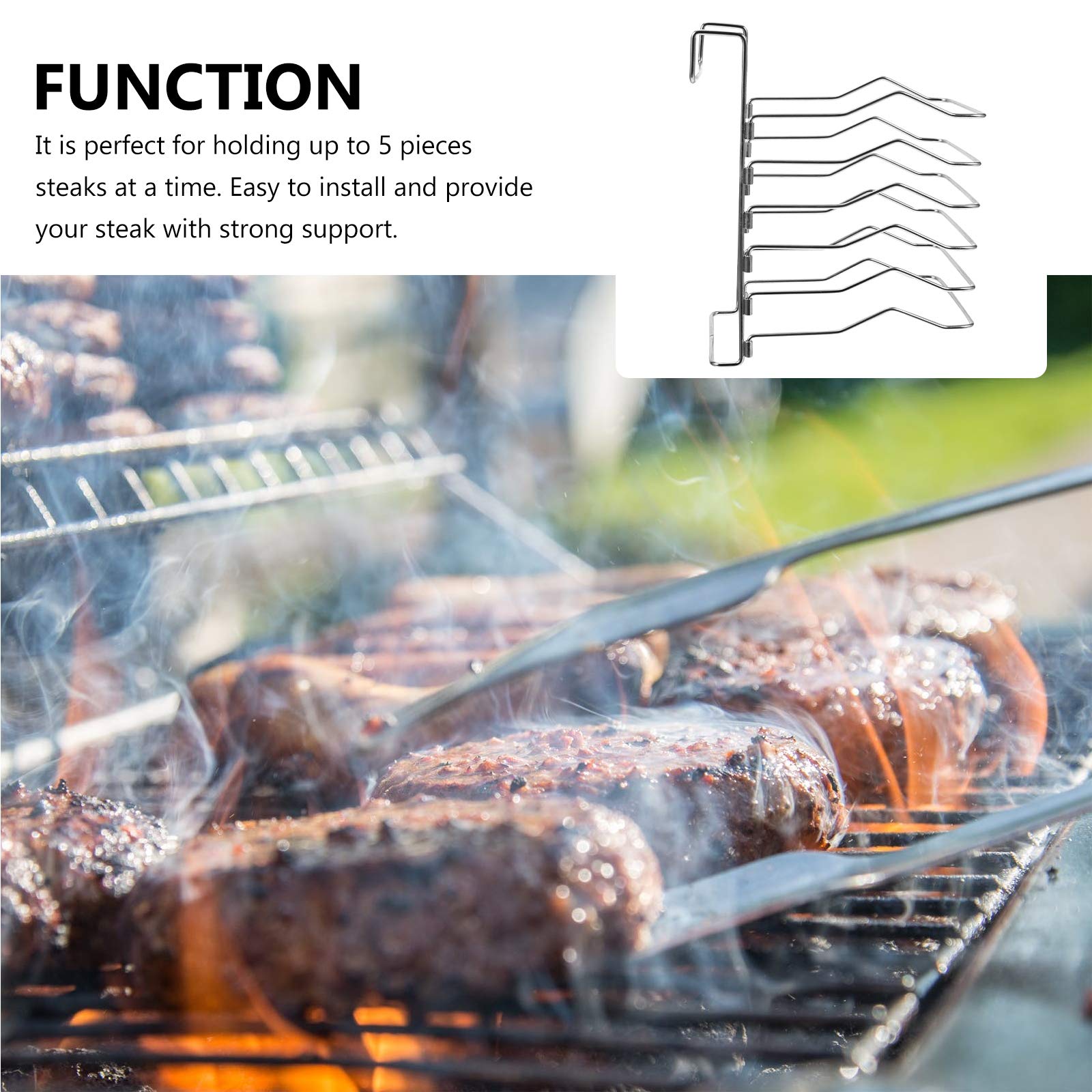 CLISPEED Divisore per Bistecche: Separatore Sous Vide in Acciaio Inox Accessori per Grigliate per Staccabile Regolabile per Portabistecca