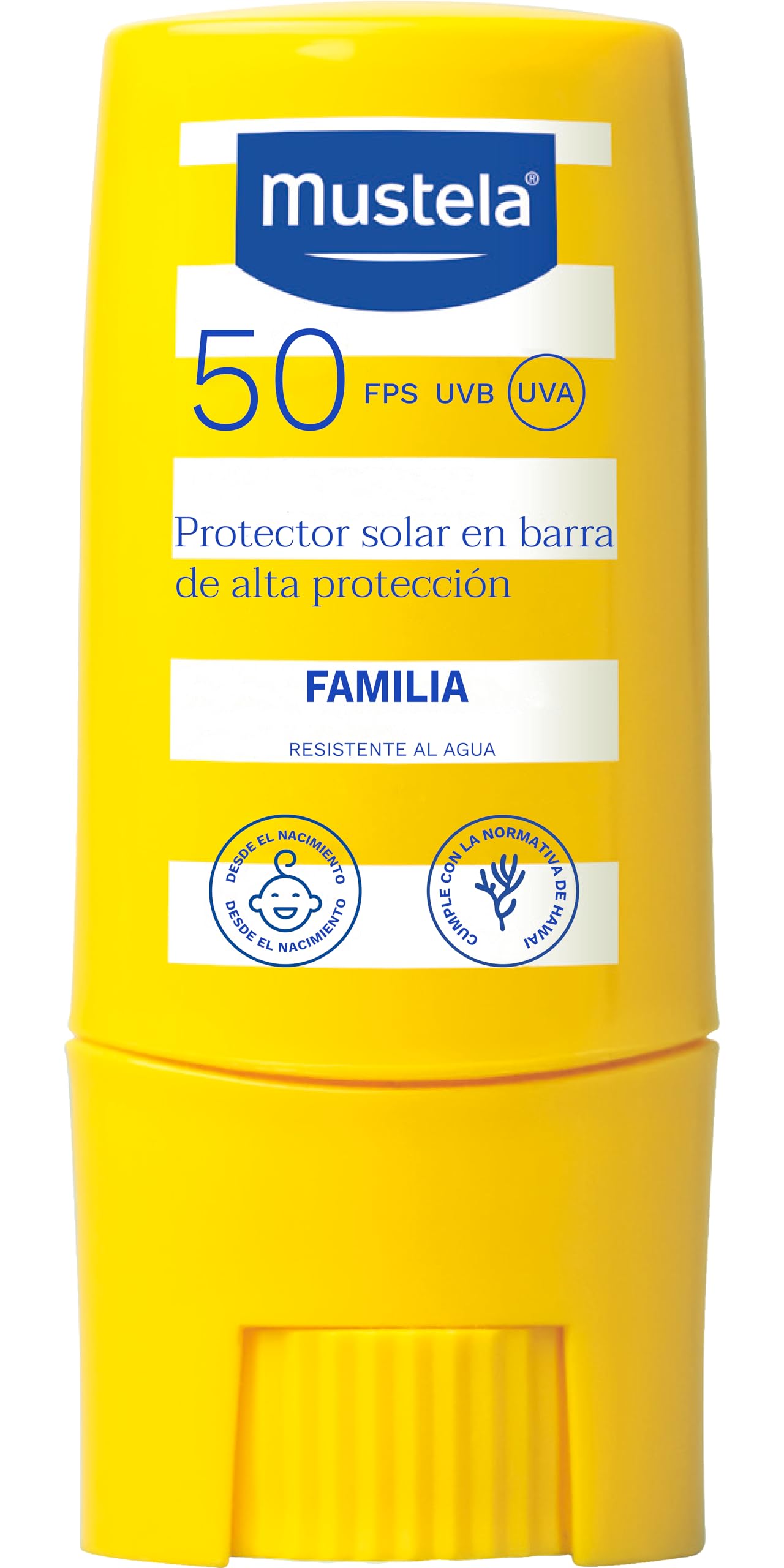 SPF50 Family Sun Stick – Fragrance-Free, High Protection for Face, Lips, Ears & Moles – Avocado Oil, Water & Sand Resistant – For Babies, Kids & Adults – Reef-Safe, Non-Sticky Formula 9ml