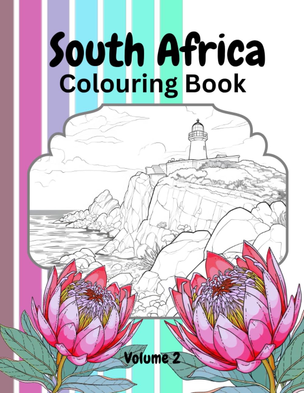 South Africa Colouring Book Volume 2: Stunning landscapes and beautiful animals