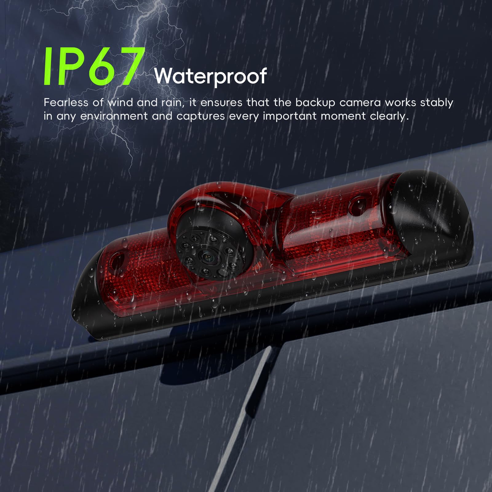 SIXWIN Cámara Marcha Atrás para Fiat Ducato Late 3 Gen/Peugeot Boxer/Citroen Jumper 2006-2017, Específica, 140° Gran Angular, Impermeable IP67, Visión Nocturna, Conexión por Cable, Fácil Instalación