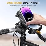 Miracase Phone Holder for Bike - Adjustable Shockproof Bicycle Phone Mount for 15-35mm Handlebar, [360° Rotation & One-Hand Operation] with Secure Locking, Compatible with 4-7 Inch Phones