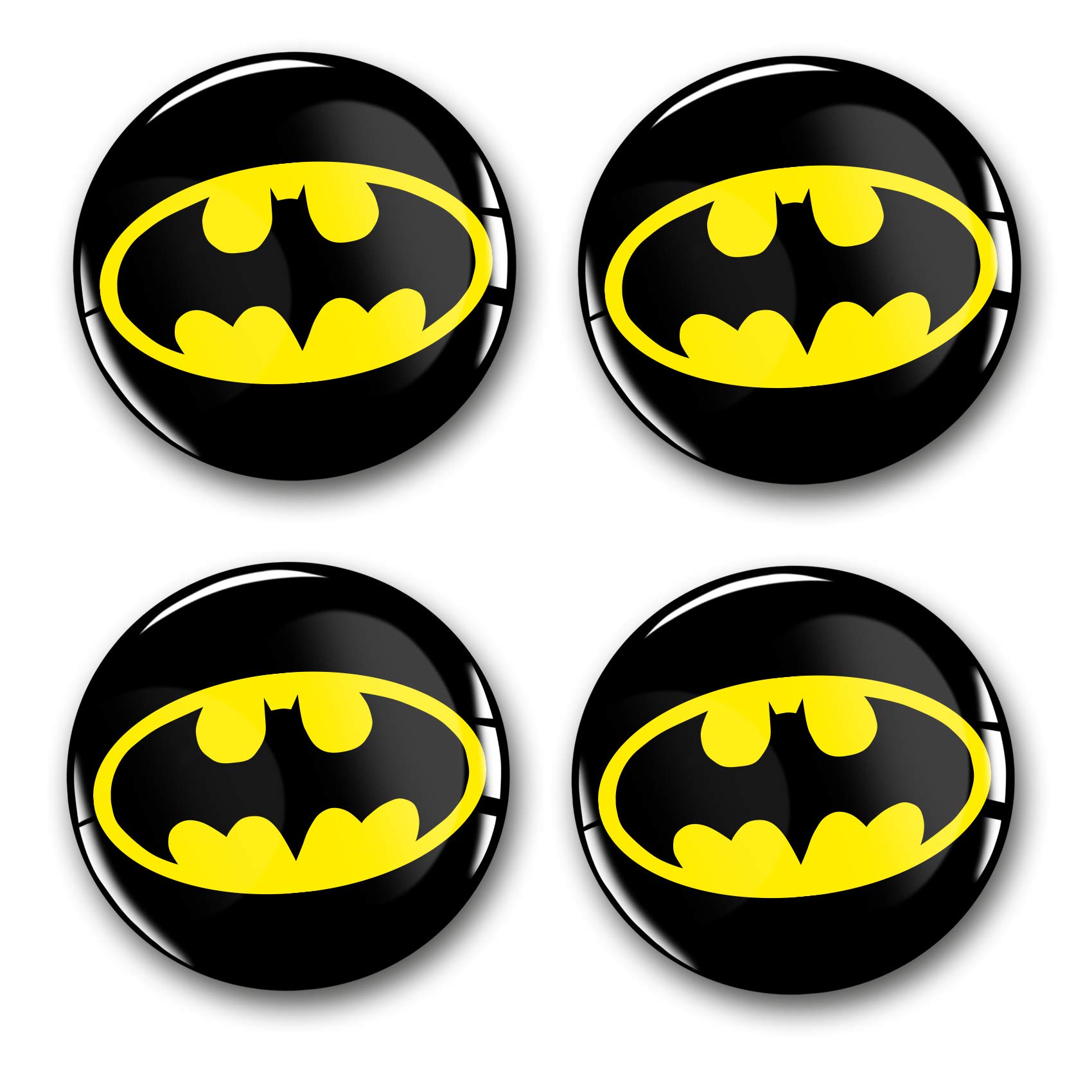 Decal Arts 4 Tapacubos Universales De Gel 3D De 50 Mm Para Centro De Rueda De Coche, Estilo Batman, Emblema De Ajuste Automático De Vehículo
