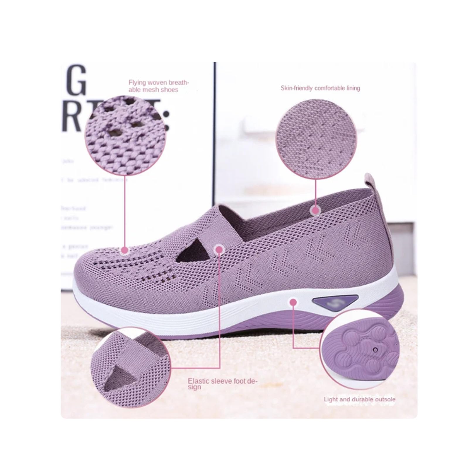 Zapatos ortopédicos para Mujer Transpirables Suela Suave para Caminar
