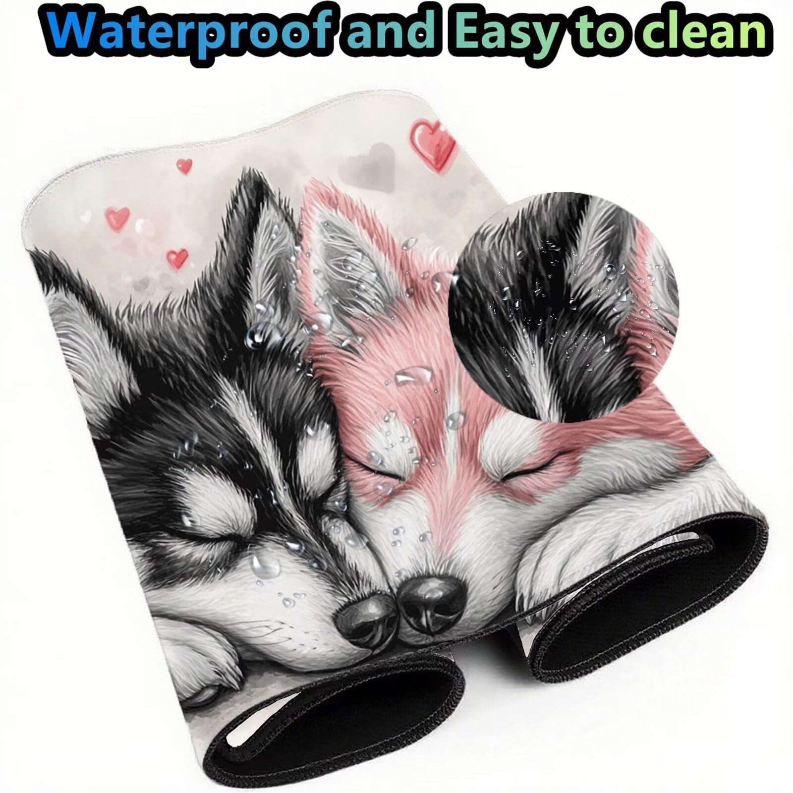 Podkładka pod mysz XXL 1500x800 Wilk Podkładka pod mysz ChiMousepad, japońska podkładka pod mysz podkładka na biurko o dużej precyzji i szybkości Ulepszona antypoślizgowa gumowa podstawa dla graczy i