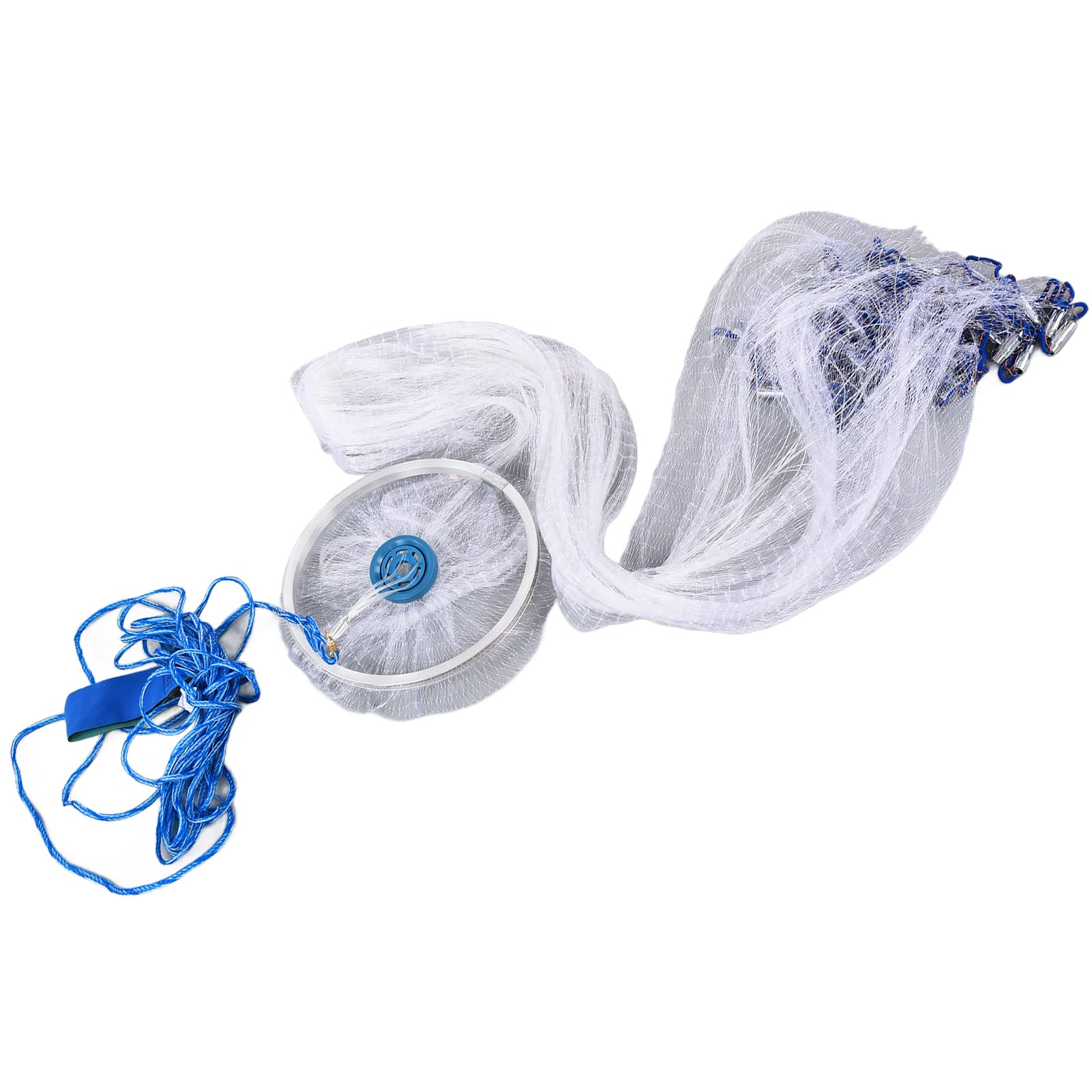 KIMISS Red de Fundición de Plomo de Zinc Resistente para Estanque de Peces, Lanzamiento Manual Al Aire Libre, Red Flexible Automática para Pesca Multiusos