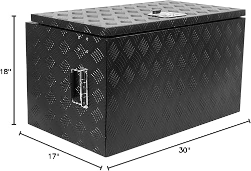 Miniatura 8 de Caja de herramientas para camión de 30 pulgadas, impermeable, cuadrada, para almacenamiento, barra de aluminio, herramienta de banda de rodadura,