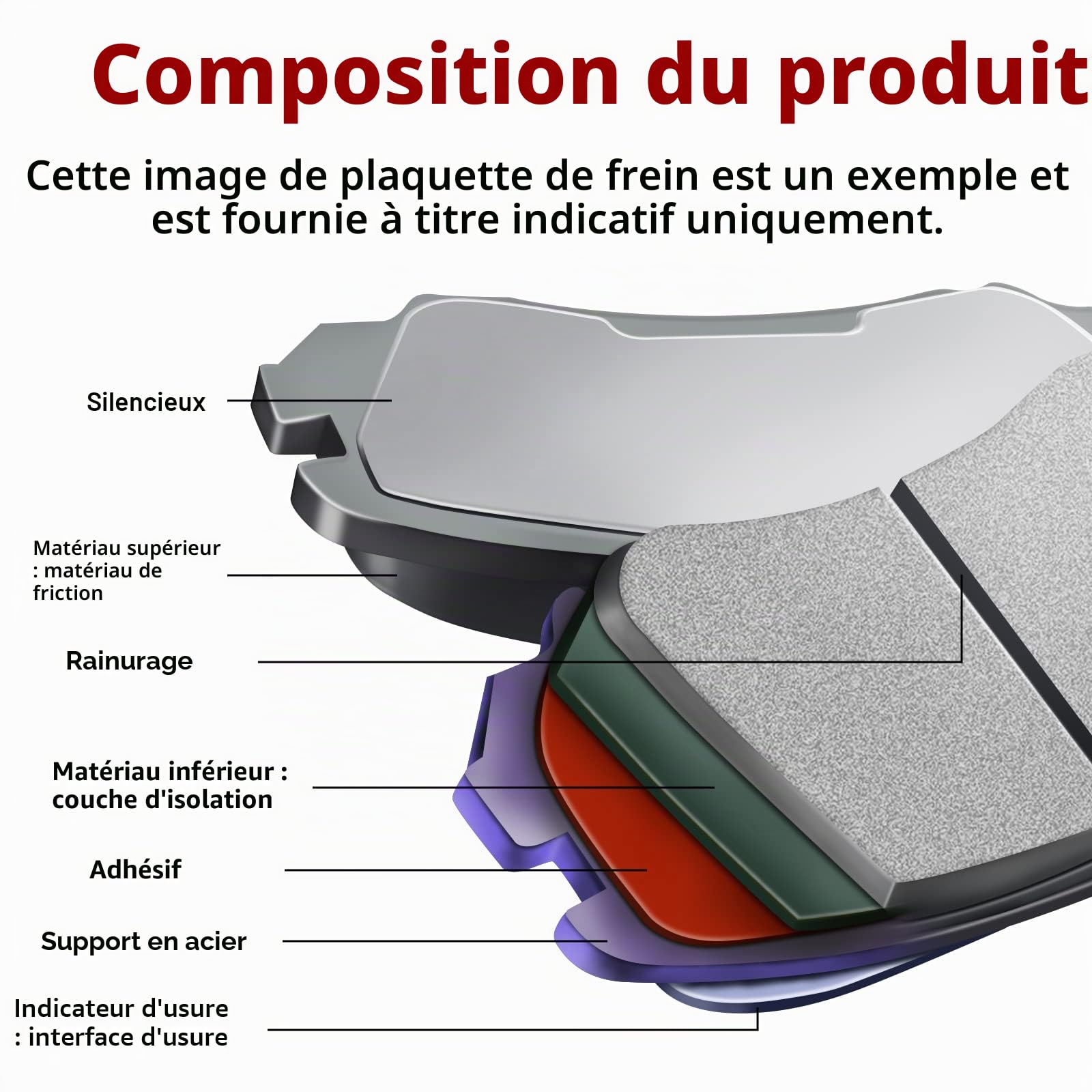 Road Passion Plaquette de frein à disque arrière pour YAMAHA YZ125 R/S/T/V/W/X/Y/Z/A (2T) 2003-2016/YZ250 R/S/T/V/W/X/Y/Z/A (2T) 2003-2016/YZ250 YZ450 FR/FS/FT/FV/FW/FX/FY/FZ/FA (4T) 2003-2015
