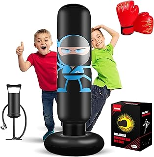 EIVONDA Punching Bag for Kids 160cm Inflatable Ninja Kids Pu