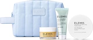 ELEMIS Healthy Skin Exclusive Travel Set | Pro-Collagen Cleansing Balm Mini, Marine Cream SPF 30 Mini & Dynamic Resurfacing Pads | Anti-Aging Hydrating Skincare Travel Kit