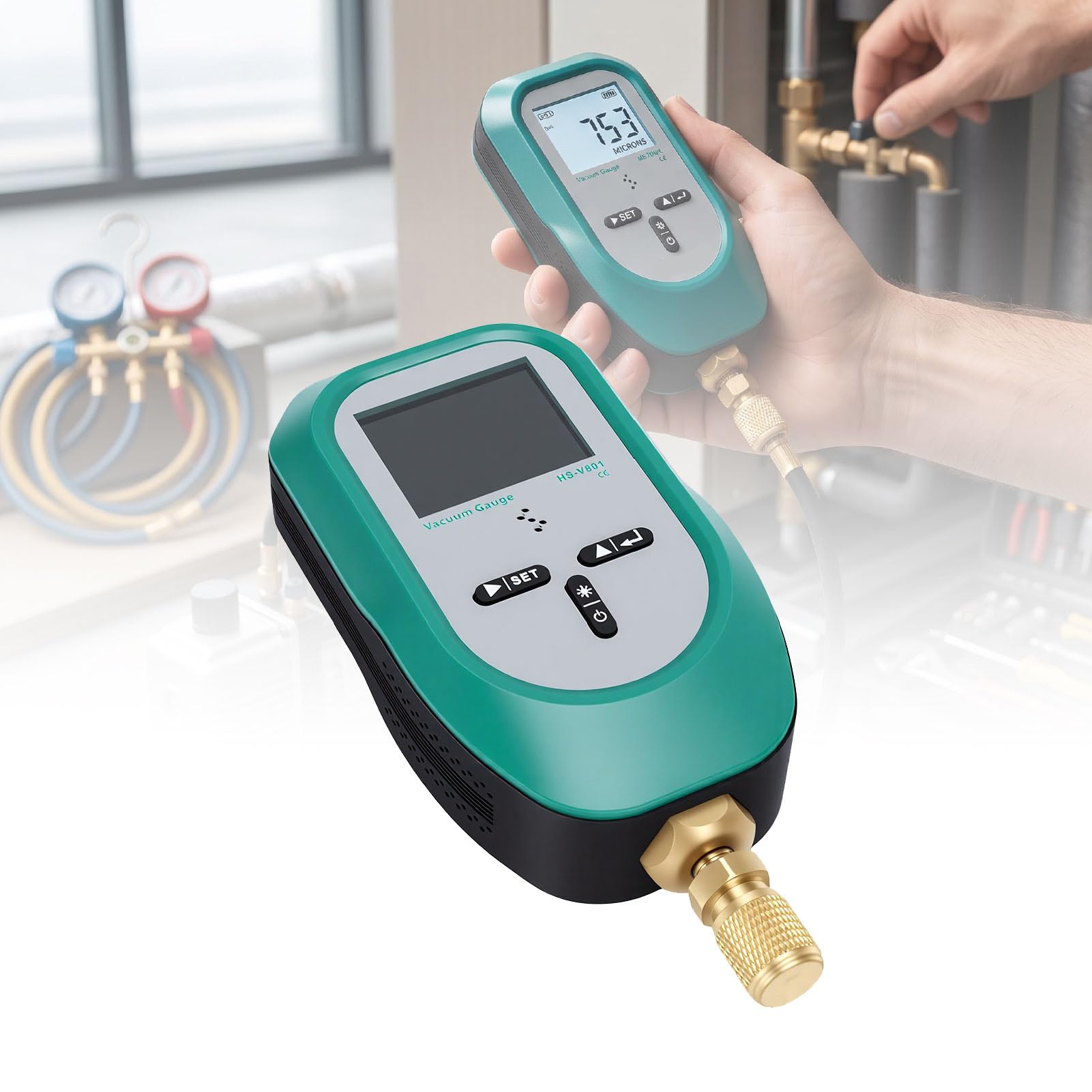 Topiky Medidor de Vacío Digital HVAC, Rango de 0-75000 Micrones