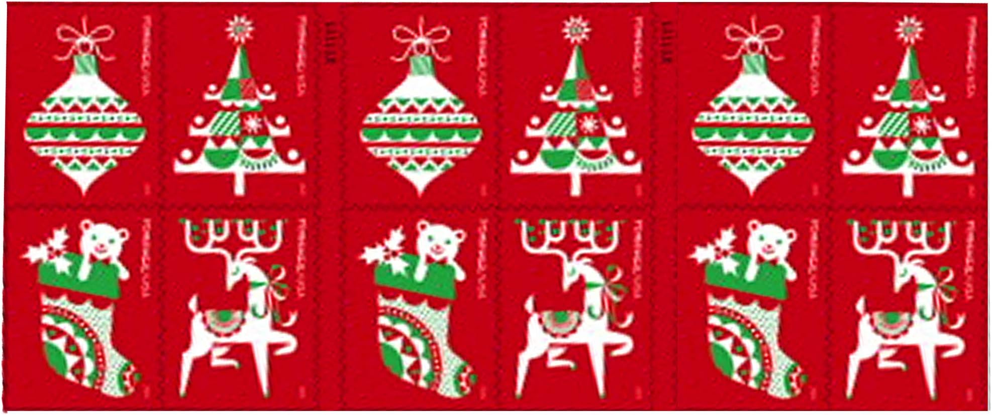 Holiday Delights Forever Postage Stamps Book of 20 First Class US Postal Christmas Celebrations Wedding Anniversary Party Traditions (20 Stamps)