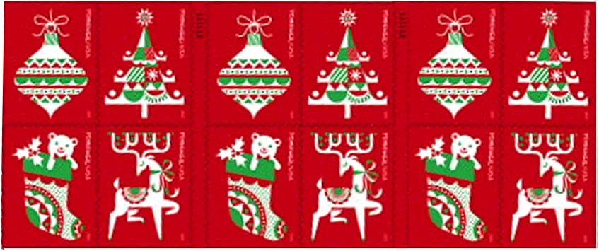 Holiday Delights Forever Postage Stamps Book of 20 First Class US Postal Christmas Celebrations Wedding Anniversary Party Traditions 20 Stamps