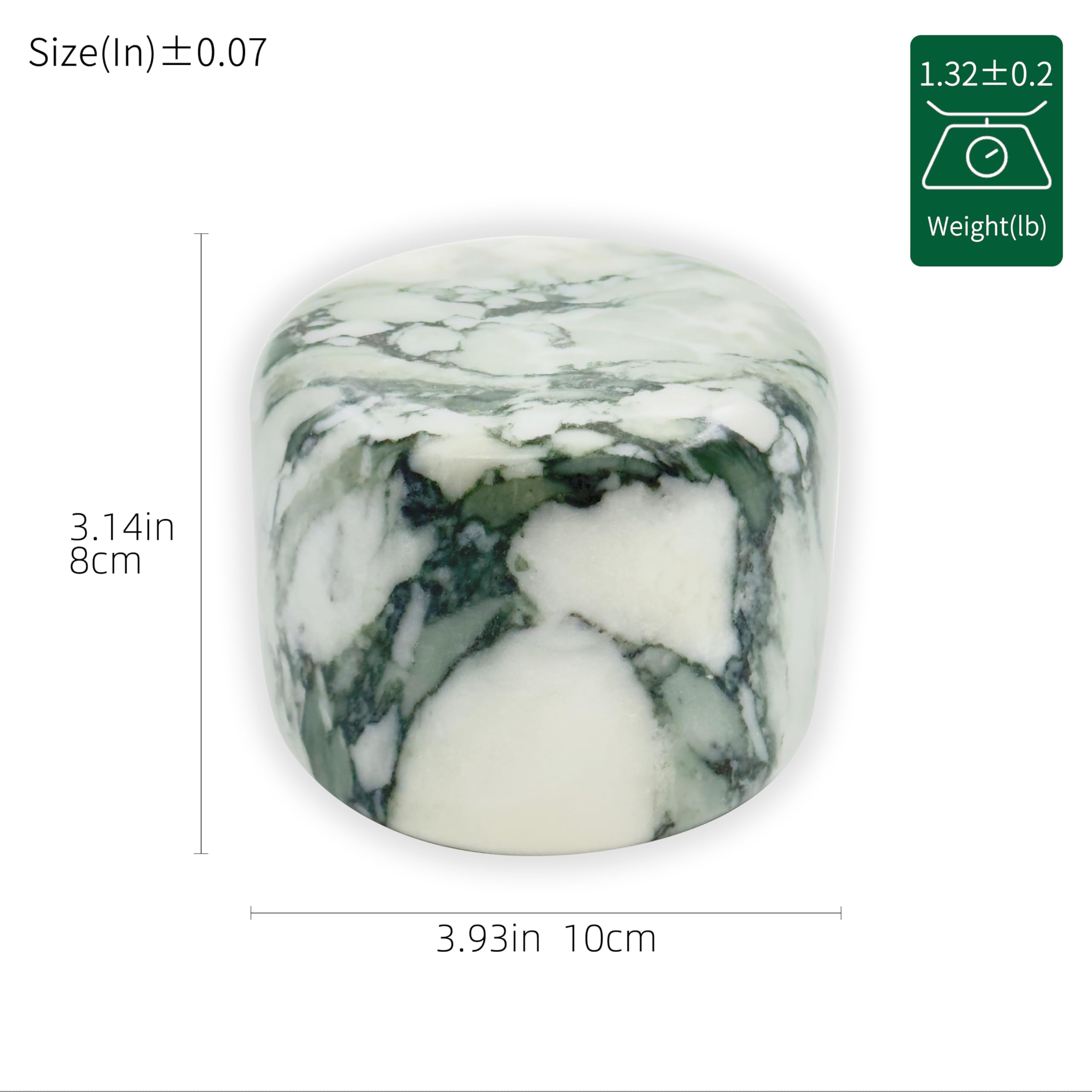 Marble Lamp Night Light Touch Bedside Table Lamp for Bedroom,Type-C Rechargeable Small Desk Bedside Small Lamps,Eye Caring Dimmable LED Ambient lamp (Calacatta Green) — view 3