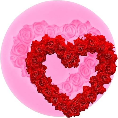 Moldes de silicona con forma de corazón 3D para decoración de pasteles, decoración de cupcakes, chocolate, goma de mascar, pasta de polímero de