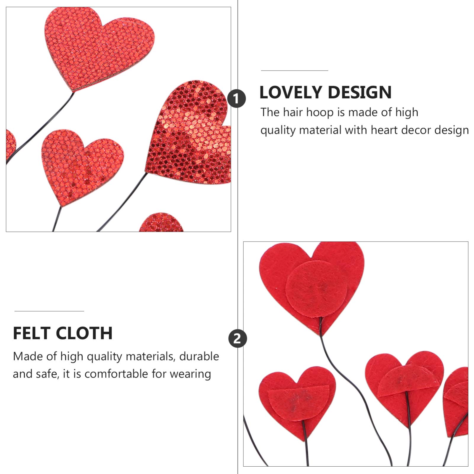 GEBETTER 2 stuks kostuumset Amorboog pijl hart haarband Cupido Strik Love haarband geschenk decoratie hoofdband themafeest haaraccessoires bruiloft Kerstmis Valentijnsdag party cosplay valentijn