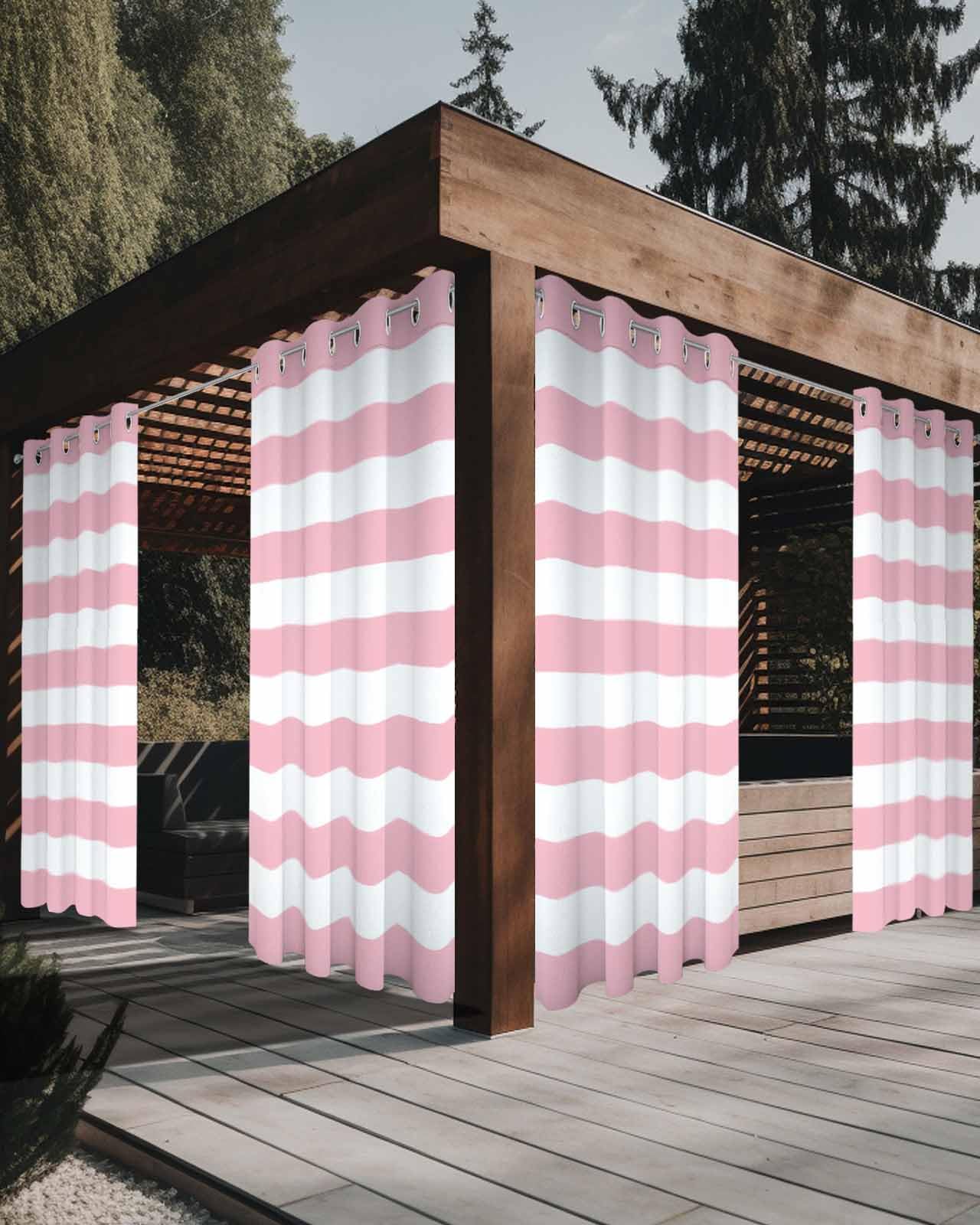 Patio Curtains Outdoor Waterproof s For Patio Waterproof, Black And White  Stripe Outside Curtain 2 Panel, Simple Style Window Treatment Drapes  Privacy Indoor / For Porch Gazebo Pergola Cabana 54x95 Inch Outdoor Curtain, image size:1280x1600