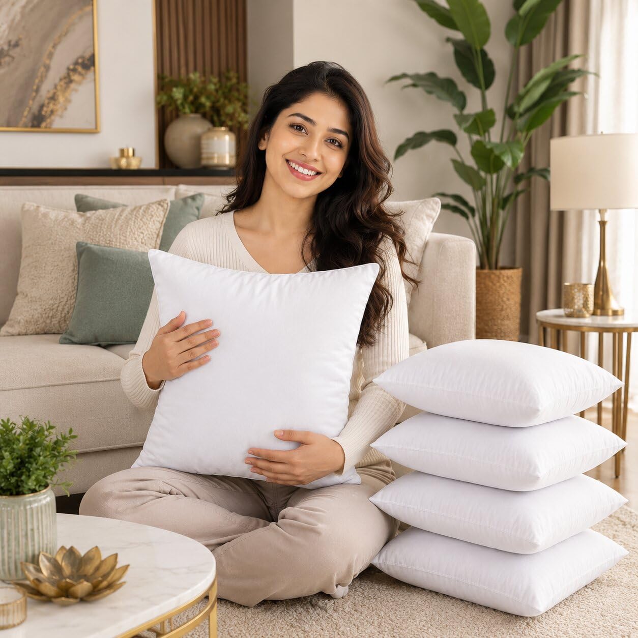 Hotel Microfiber Cushions - Set of 5 -5