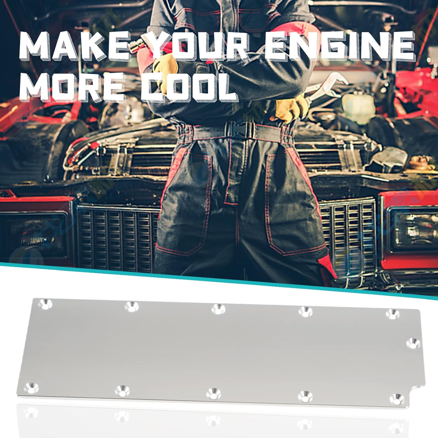 LS Gen 4 Valley Pan Gasket Cover Plate Billet Aluminum Low Profile Carb Lifter Compatible with Chevrolet LS LS1 Camaro Corvette Silverado LSX LS3 DOD Lifter Area Oil Cover Chevy Gen IV Engine