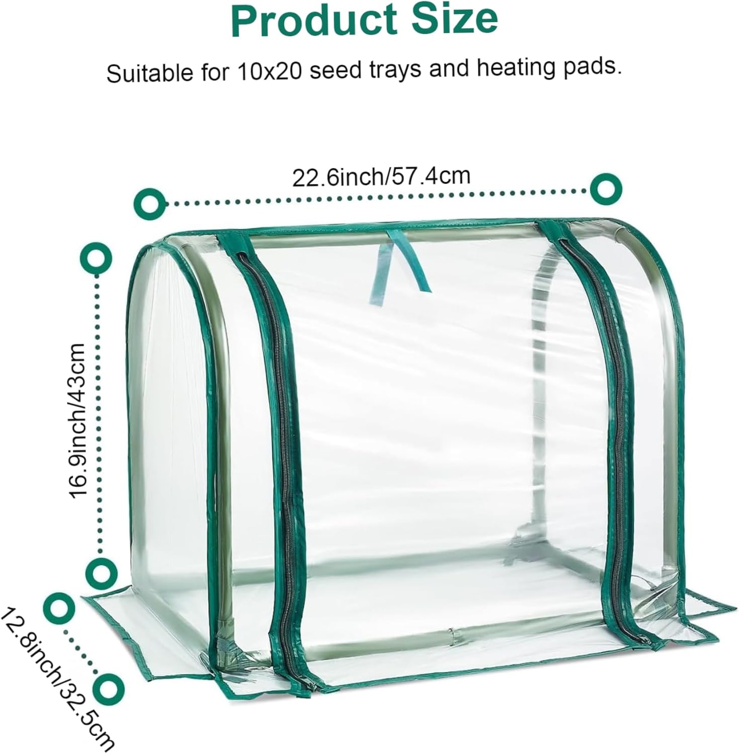 Mini Greenhouse Indoor Transparent Small Tabletop Greenhouse with Zipper Plastic Humidity Dome for Home Gardening Germination and Seedling Mini Indoor Small
