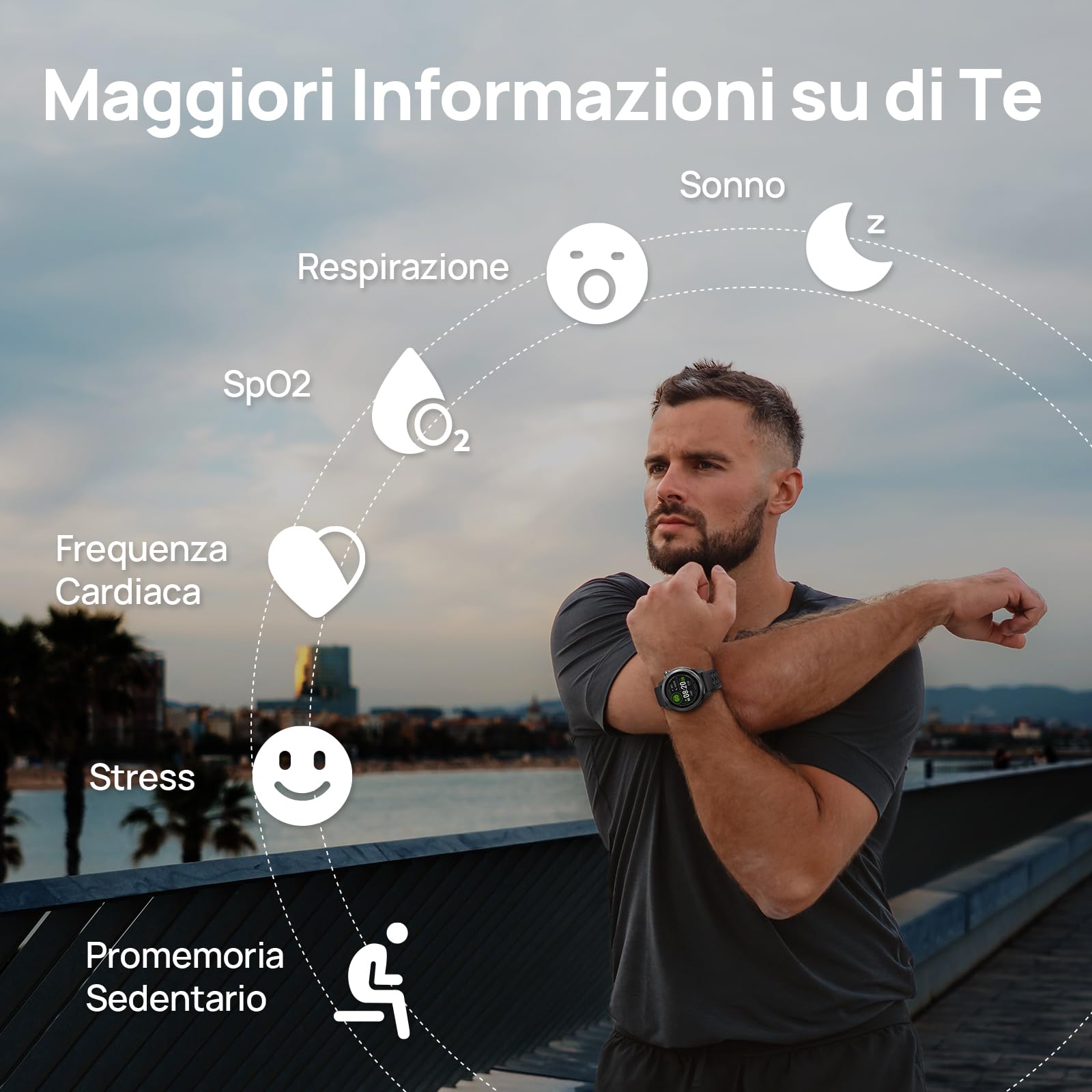 Mibro GS Active 2 Smartwatch Uomo Donna per Corsa, GPS, 5ATM, Grigio Scuro