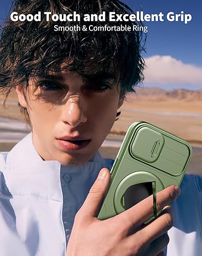 Miniatura 7 de para iPhone 11para iPhone XR Funda Magnética Compatible con Carga Inalámbrica MagSafe, con 2 Protectores de Pantalla, con Soporte de Anillo y Funda