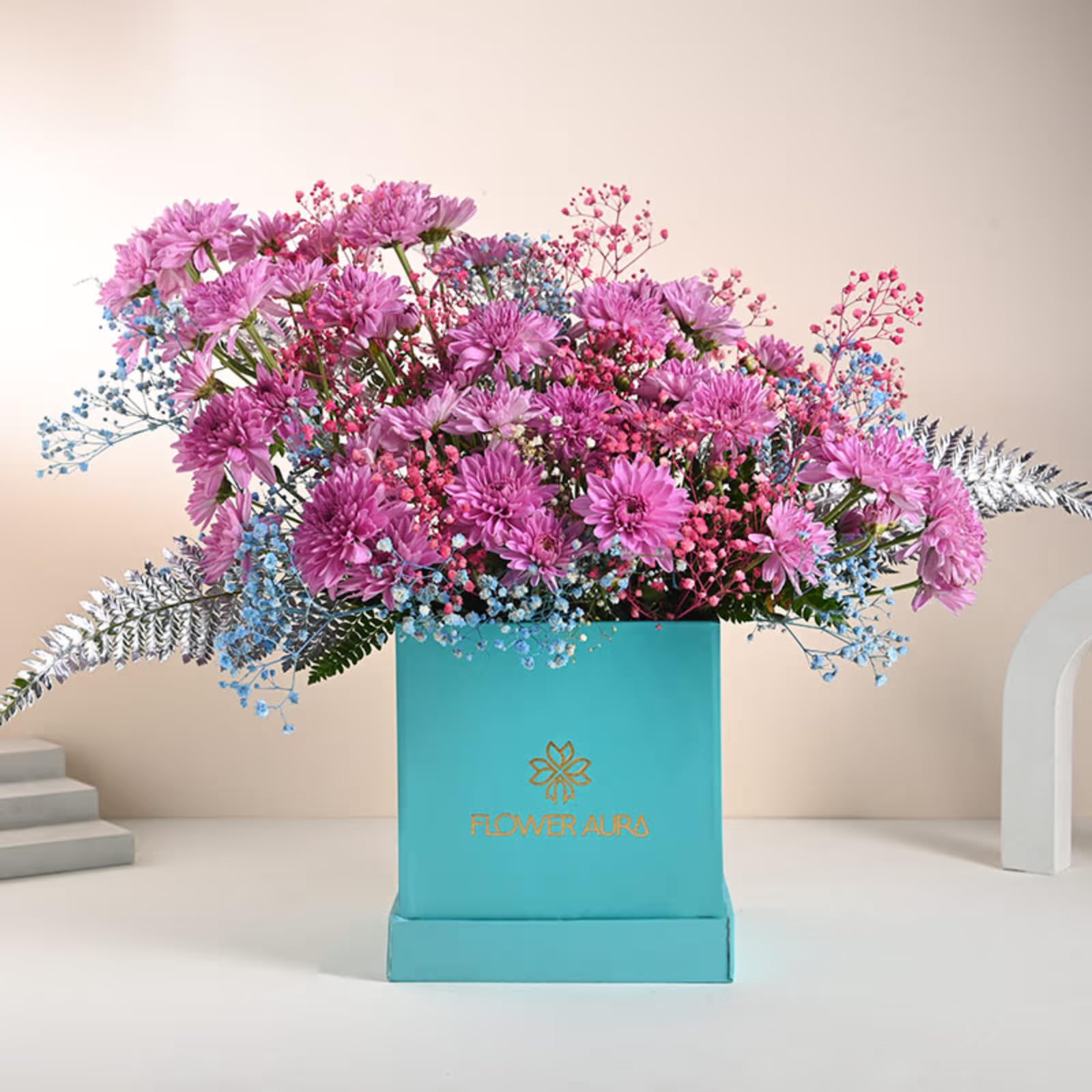 FlowerAura Premium Fresh Live Flower Bouquet of 6 Daisy Flowers In FA Designer Box Gift For Birthday | Anniversary | Romantic Surprise | Women's Day | Mother's Day (Same Day Delivery)-image-29