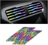 Vista 18 de 20 tiras decorativas de aire acondicionado de automóvil para salida de ventilación, universal, impermeable, flexible, para la mayoría de salidas