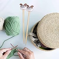 Vista 4 de Vencer Bamboo Knitting Needle Set,10-inch Length for Handmade DIY Knitting Projects,Size US 10(6mm),Dog,Set of 2,VAY-007