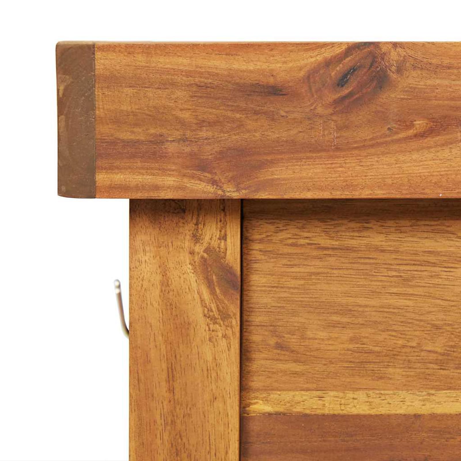 Gecheer Banco da lavoro per giardinaggio, piano in zinco e massello d'acacia, organizzazione attrezzi giardino, dimensioni 100x50x60 cm, per angolo verde e terrazzo