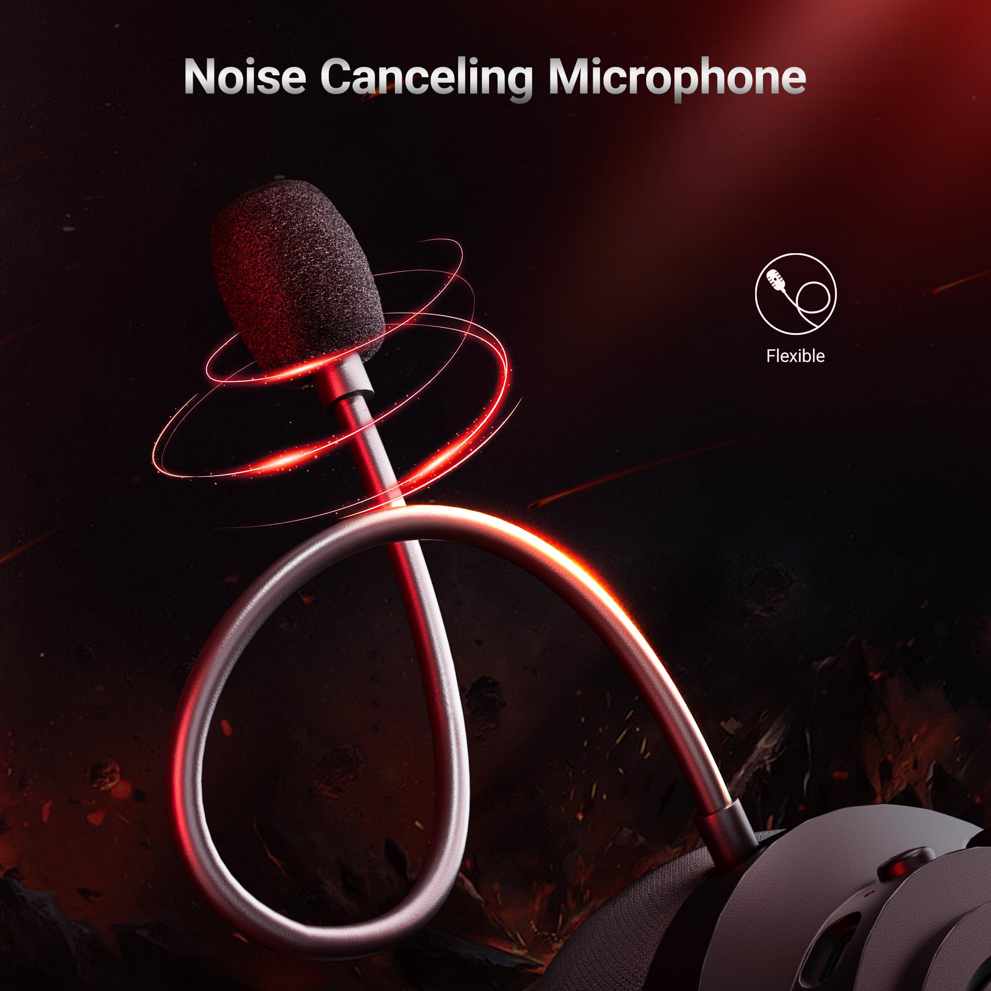 NUBWO Cuffie Gaming Wireless per PS5, PS4, PC - Cuffie Over-Ear Wireless USB 2.4G con Microfono a Cancellazione del Rumore, Driver da 50mm e Batteria da 100 Ore