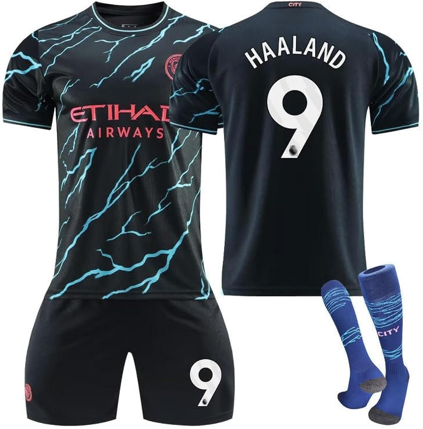 GGEROU Kids Soccer Jersey Set, No. 9 Football Kit, Tracksuits for Youth