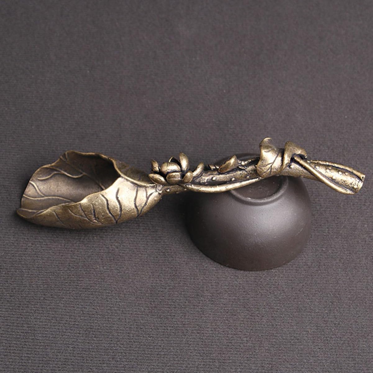 Lotus Leaf Tea Scoop 1 Piece Decorative Retro Chinese Style Tea Spoon Elegant