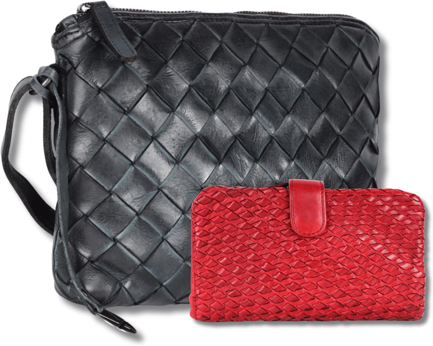 Leather Crossbody bag & Wallets for Women, Wallet for Ladies Zipper Coin Purse