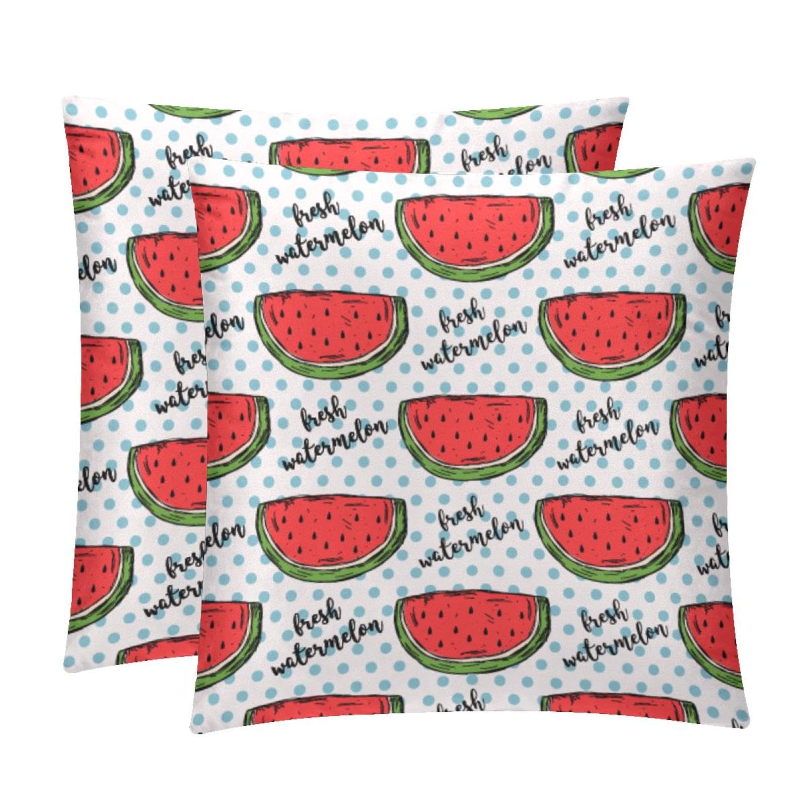 TDGKPZ Watermelon Throw Pillow Covers 2 Pack Cushion Cases Decorative Pillow Cases Home Decor 45x45cm